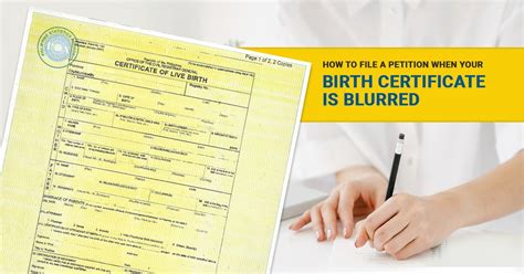 handwritten birth certificate|Blurred .